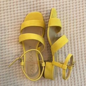 Sole society Fracey yellow sandals